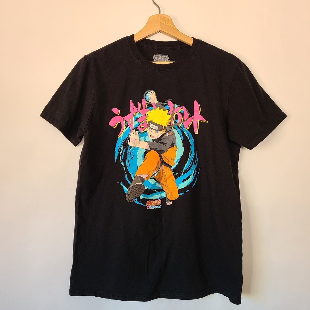 Naruto Shippuden Black Graphic T-Shirt - Size M
